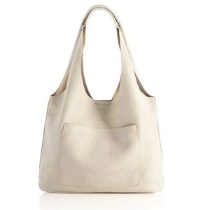 Shiraleah Arden tote vegan leather slouchy hobo shoulder bag off white